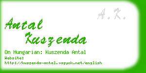antal kuszenda business card